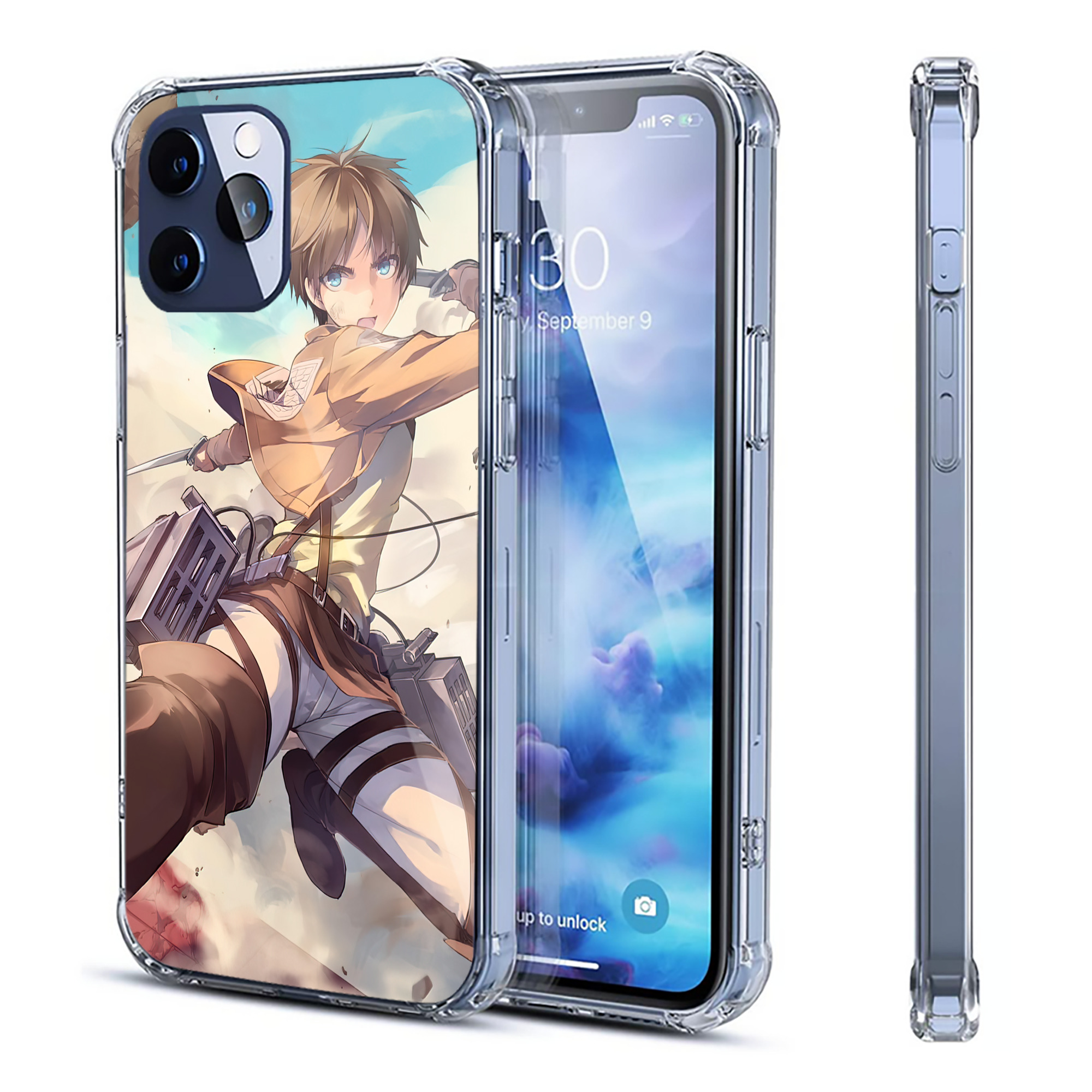 （画像用） 進撃の巨人 Attack on Titan 【iPhone 12シリーズ対応】透明スマホケース（クリアソフトケース）